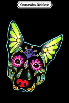 Composition Notebook: German Shepherd in Black - Day of the Dead Sugar Skull Dog Journal/Notebook Blank Lined Ruled 6x9 100 Pages