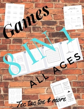Tec tac toe & more Games 8 in 1 All ages: Printed on high-quality paper , Hangman , Captain's Mistress , Dots & Boxes , Tec tac toe , Tec tac toe 3D , Warships ,Mash , Hexagon Game