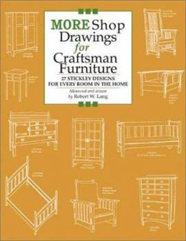 Paperback More Shop Drawings for Craftsman Furniture: 30 Stickley Designs for Every Room in the Home Book