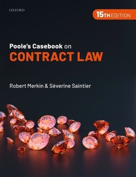 Paperback Poole's Casebook on Contract Law Book