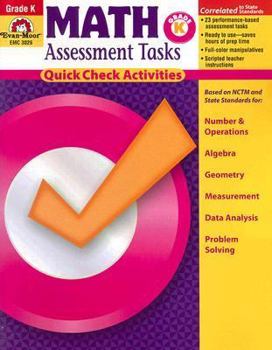 Paperback Math Assessment Tasks, Kindergarten Book