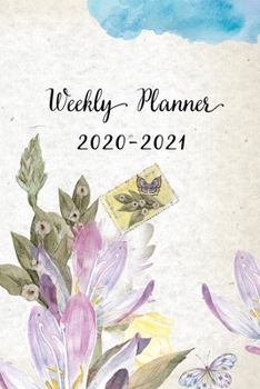 Paperback Weekly Planner 2020-2021: Lila Buttefly Design Weekly and Monthly Planner - Perfect Gift for Girl Women Friends and Colleagues Book