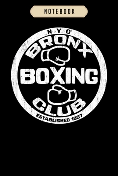 Notebook: Bronx boxing club squared circle distressed  journal|6x9(100 pages)Blank Lined Journal For kids, student, school, women, girls, boys, men, birthday gifts|Boxer gifts Notebook