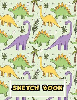 Paperback Sketch Paper for Kids: Sketching Notebook for Doodling and Drawing - Girls & Boys - Dinosaurs Pattern Book