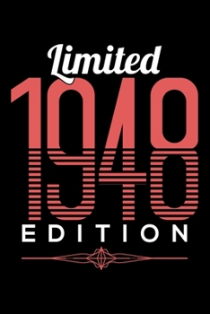 LIMITED 1948 EDITION: Dot Grid Journal, Diary, Notebook, 6x9 inches with 120 Pages.