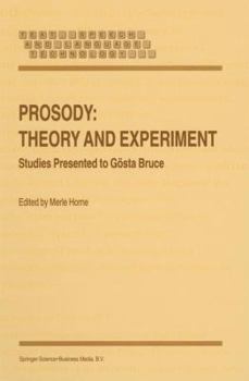 Paperback Prosody: Theory and Experiment: Studies Presented to Gösta Bruce Book