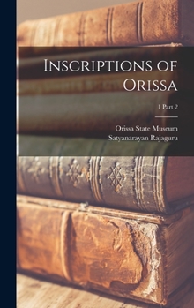 Hardcover Inscriptions of Orissa; 1 part 2 Book