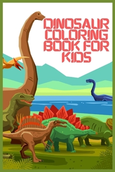 Paperback Dinosaur coloring book for kids: Easy and fun activity coloring pages for boys and girls Book