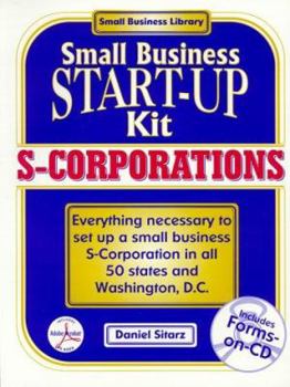 Paperback Small Business Start-Up Kit: S-Corporations [With CDROM] Book