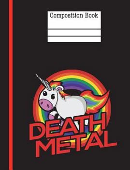 Paperback Death Metal Composition Notebook - 5x5 Graph Paper: 200 Pages 7.44 x 9.69 Quad Ruled School Student Teacher Unicorn Music Rainbow Subject Math Book