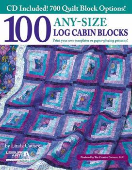 Paperback 100 Any-Size Log Cabin Blocks Book