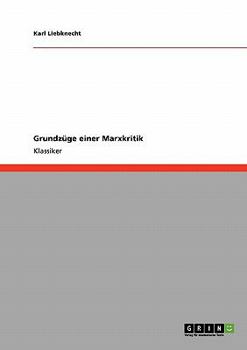 Paperback Grundzüge einer Marxkritik [German] Book