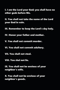 2020 Weekly Planner Religious Theme Ten Commandments Modern Black White: 2020 Planners Calendars Organizers Datebooks Appointment Books Agendas