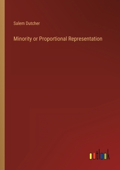 Paperback Minority or Proportional Representation Book