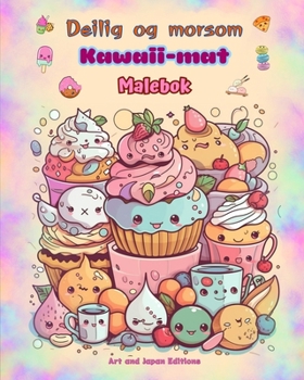 Deilig og morsom Kawaii-mat Malebok Søte kawaii-design for matelskere: Kawaii-kunstbilder av en herlig verden av mat for avslapning og kreativitet