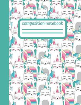 Paperback Composition Notebook: Collage Ruled, Cute Cats, Perfect For Girls Book