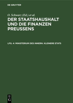 Ministerium Des Innern. Kleinere Etats