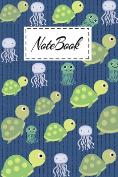 Notebook: Cute Sea Turtle Cartoon Themed Cover Notebook For Girls Boys Kids Teens For Taking Notes & Ideas - Perfect Gift Journal For Sea Turtle Lovers.