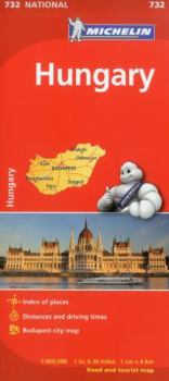 Map Michelin Hungary Road and Tourist Map Book