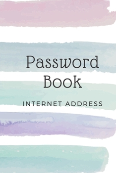 Paperback Password Book Internet Address: keep private information to website address, username, password, notes and phone book size 6"x9" make you easy to find Book