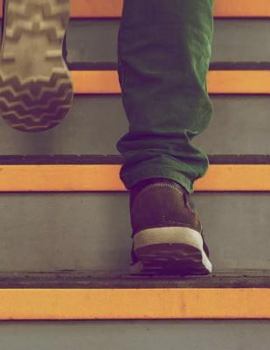 Paperback Steps Notebook Large Size 8.5 X 11 Ruled 150 Pages Softcover Book