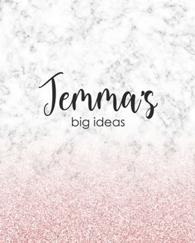 Paperback Jemma's Big Ideas: Personalized Notebook - 8x10 Lined Women's Journal Book