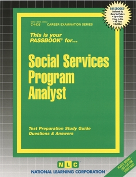 Spiral-bound Social Services Program Analyst: Passbooks Study Guide Book