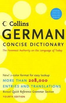Paperback Collins German Concise Dictionary, 4e (HarperCollins Concise Dictionaries) (English and German Edition) Book