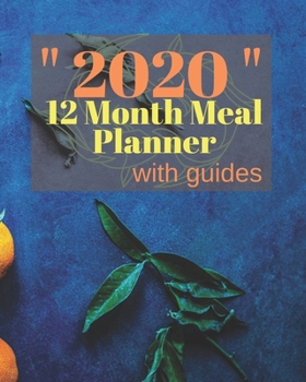 Paperback 2020 12 Month: Guided Meal Planner Book