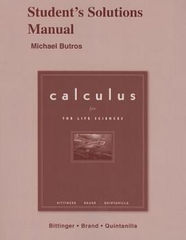 Paperback Student Solutions Manual for Calculus for the Life Sciences Book