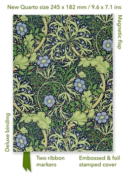 Misc. William Morris: Seaweed (Foiled Quarto Journal) Book