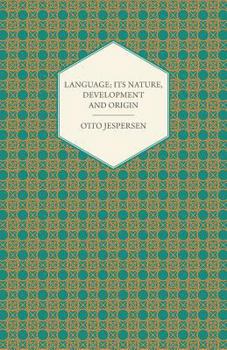 Paperback Language; Its Nature, Development and Origin Book