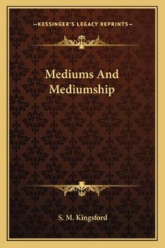 Paperback Mediums And Mediumship Book