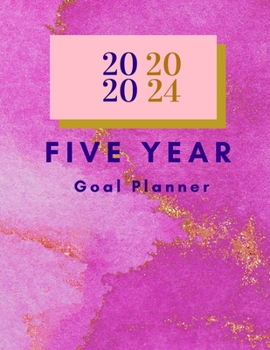 Paperback 2020-2024 Five Year Goal Planner: With Bonus Year 2025 Book