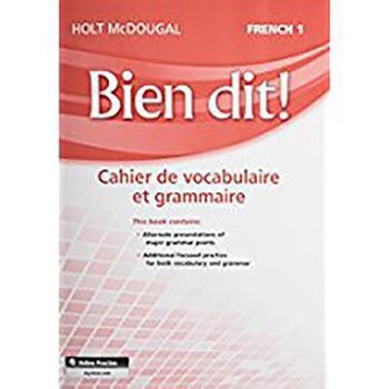 Paperback Vocabulary and Grammar Workbook Student Edition Level 1a/1b/1 [French] Book