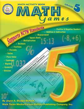 Paperback Math Games, Grade 5 Book