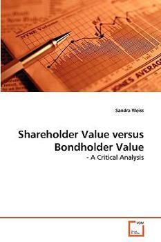 Paperback Shareholder Value versus Bondholder Value Book