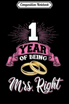 Composition Notebook: 1st wedding anniversary gift for her 5 years married wife  Journal/Notebook Blank Lined Ruled 6x9 100 Pages