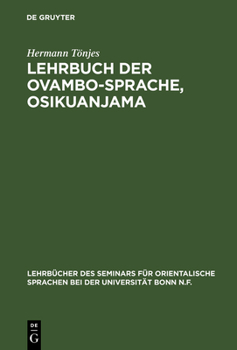 Hardcover Lehrbuch der Ovambo-Sprache, Osikuanjama [German] Book