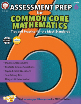 Paperback Assessment Prep for Common Core Mathematics, Grade 6 Book