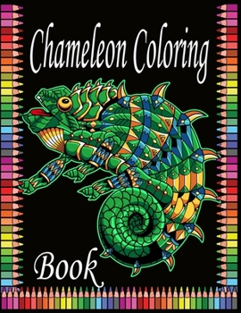 Paperback Chameleon Coloring Book: 50 Chameleon Stress-relief Coloring Book For Adult Book