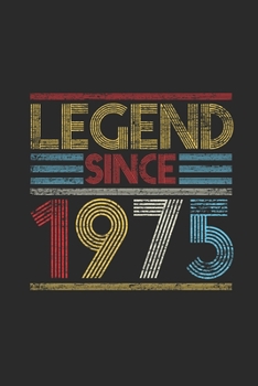 Legend Since 1975: Blank Lined Notebook (6" x 9" - 120 pages) ~ Birthday Themed Notebook for Daily Journal, Diary, and Gift