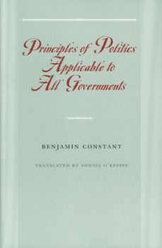 Hardcover Principles of Politics Applicable to All Governments Book