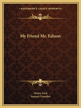 Paperback My Friend Mr. Edison Book