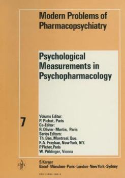 Hardcover Psychological Measurements in Psychopharmacology Book