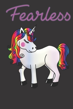 Fearless: Pretty Inspirational Journal | Personal Diary for Writing Notes in | Cute Unicorn with Teal color Text Cover, Lined/Ruled Notebook Diary | 120 Pages ( 6"x 9" ) | Ideal Gift