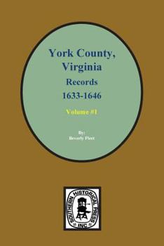 Paperback Records of York County, Virginia 1633-1646. (Vol. #1) Book