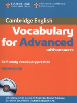 Paperback Cambridge Vocabulary for Advanced with Answers and Audio CD Book
