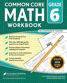 Paperback Common Core Math Workbook: Grade 6 Book