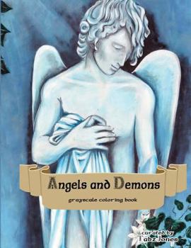 Paperback Angels And Demons Grayscale Coloring Book